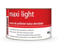 MASSA POLIÉSTER - MAXI LIGHT - MAXI RUBBER - 900G