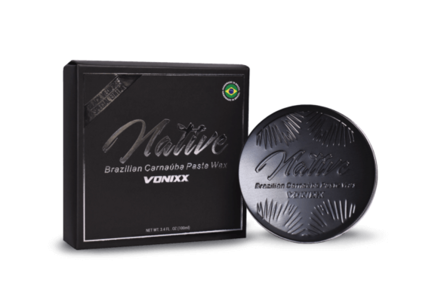 NATIVE BRAZILIAN CARNAÚBA PASTE WAX – BLACK EDITION - (100ML) - VONIXX