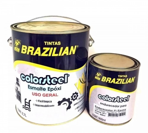Tinta Epóxi Azul Segurança Pinta E Impermeabiliza Fibra Azulejo Piso Kit 3,6L Brazilian