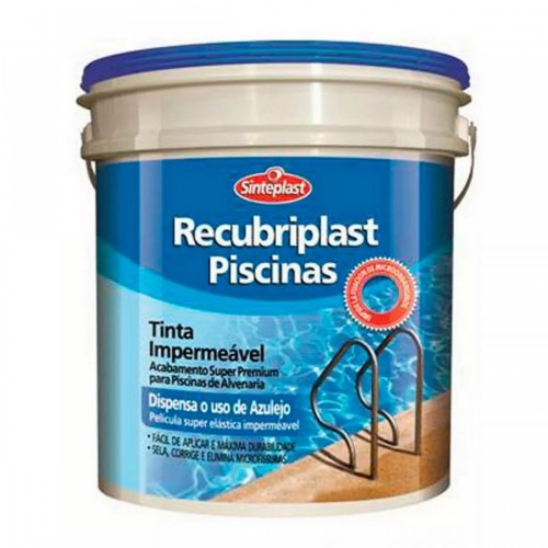 Tinta Piscina Azul Impermeabilizante 3,6l Recubriplast